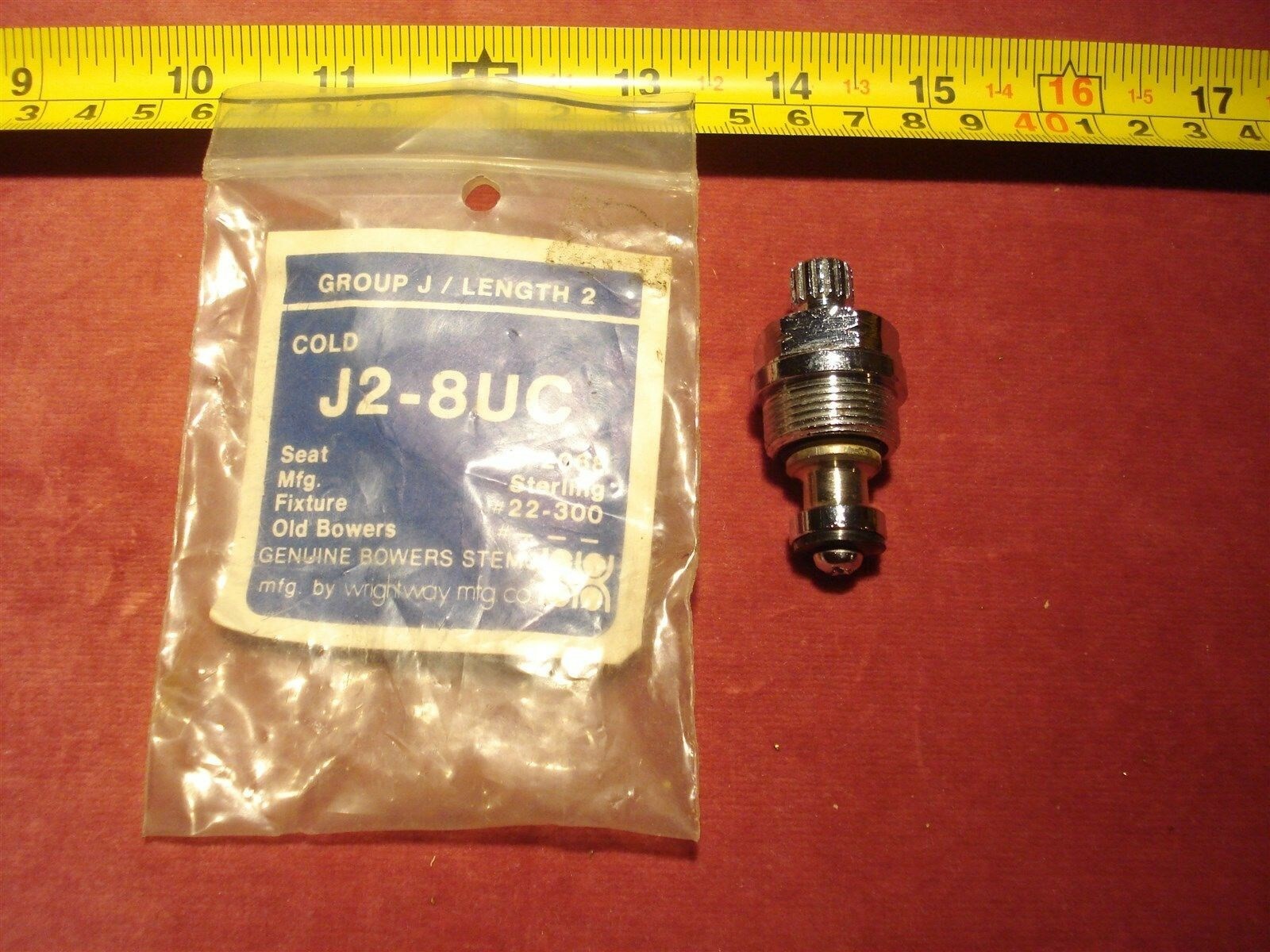 (2182.) Sterling Faucet Stem J2-8UC Cold Side