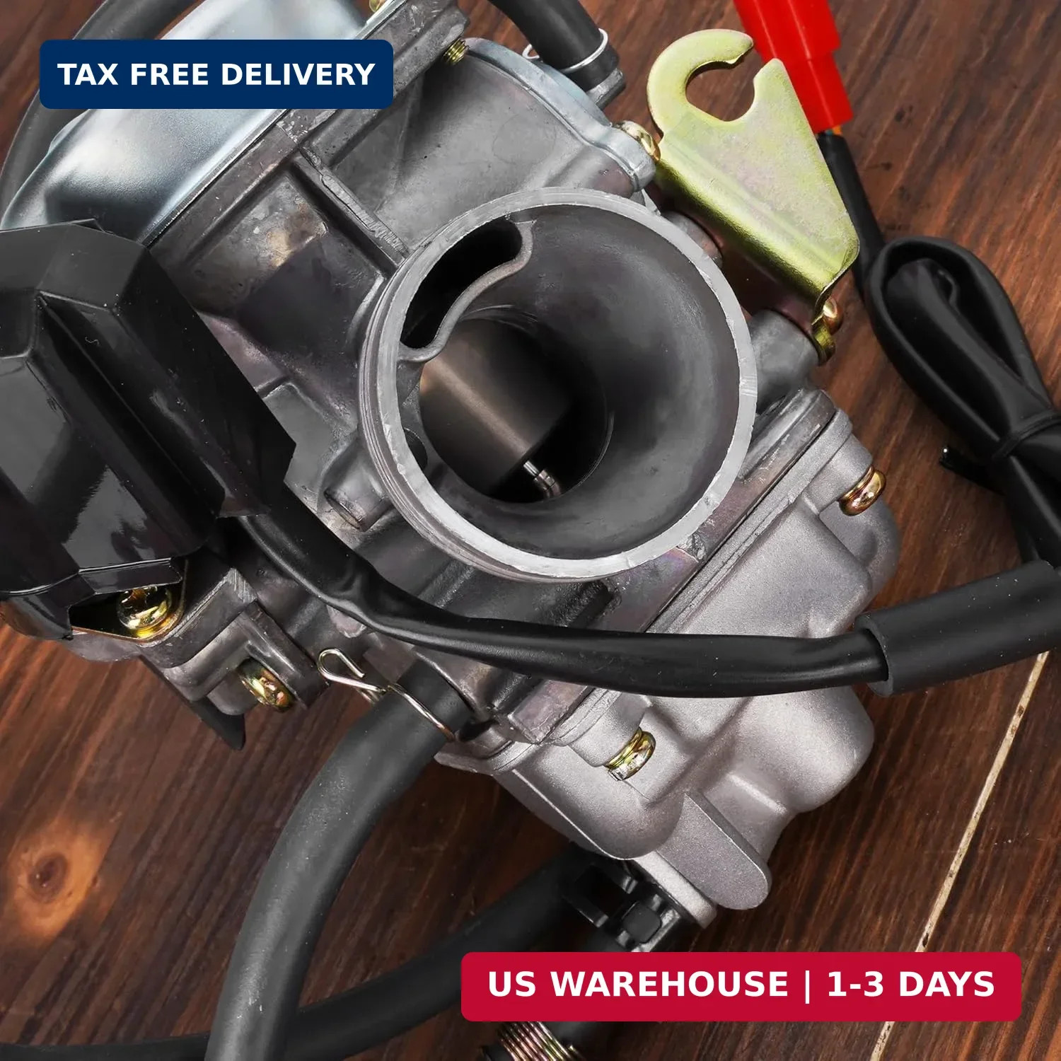 GY6 Carburetor 24mm Carb with Drain Line for 4-Stroke GY6 200cc ATV Go Karts Sco