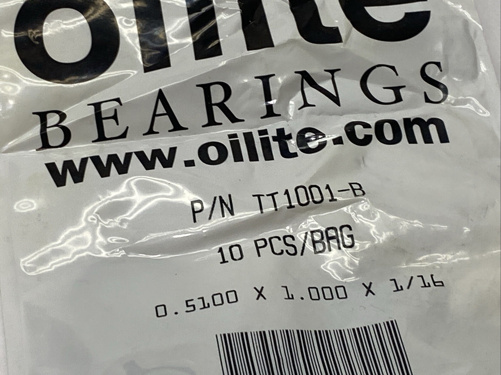 Oilite TT1001-B Thrust Washer 1/2″ Bore 1″ OD PKG OF 10