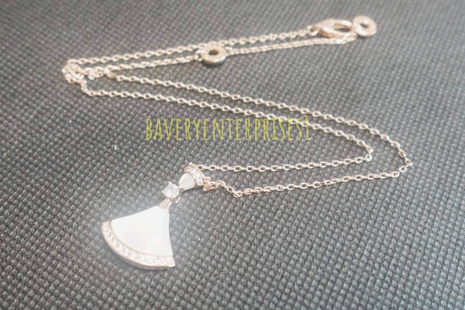 New&BvIgarlDivas DREAM*Necklace 18K*Rose Gold Diamond Necklace