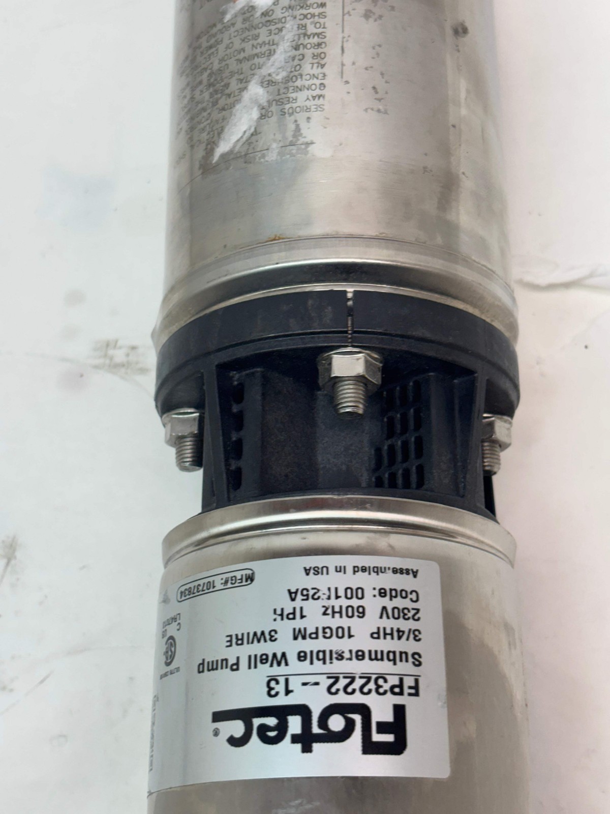 FLOTEC 3-WIRE SUBMERSIBLE WELL PUMP, FP3222-13, 4 IN