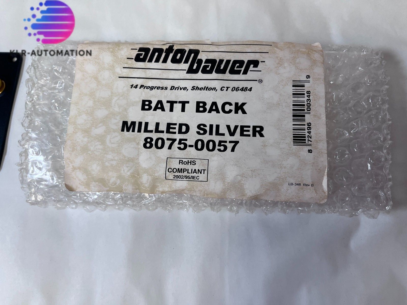 Anton Bauer Milled Silver Back Plate (8075-0057) Male Gold Mount – TBE x1
