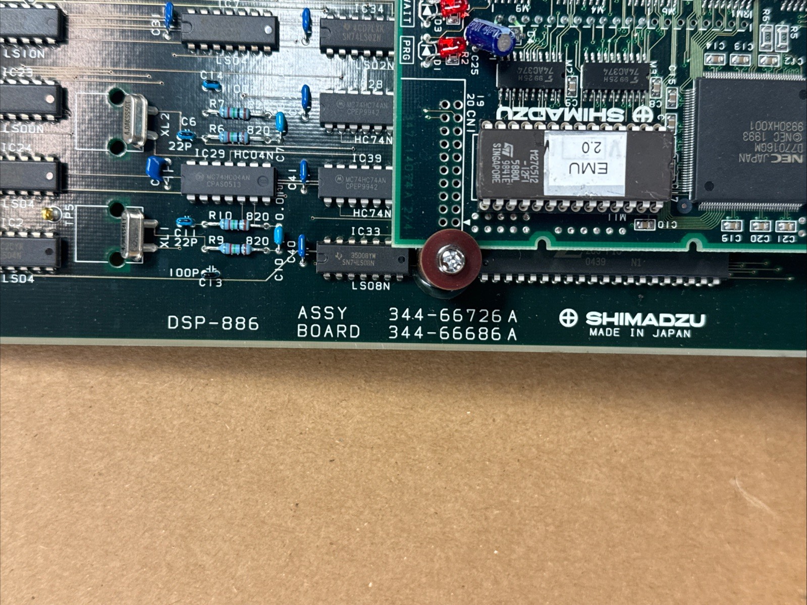 Shimadzu DSP-886 PCB Circuit Board 344-66726 A 344-66686 w/ Emulator 347-14074A