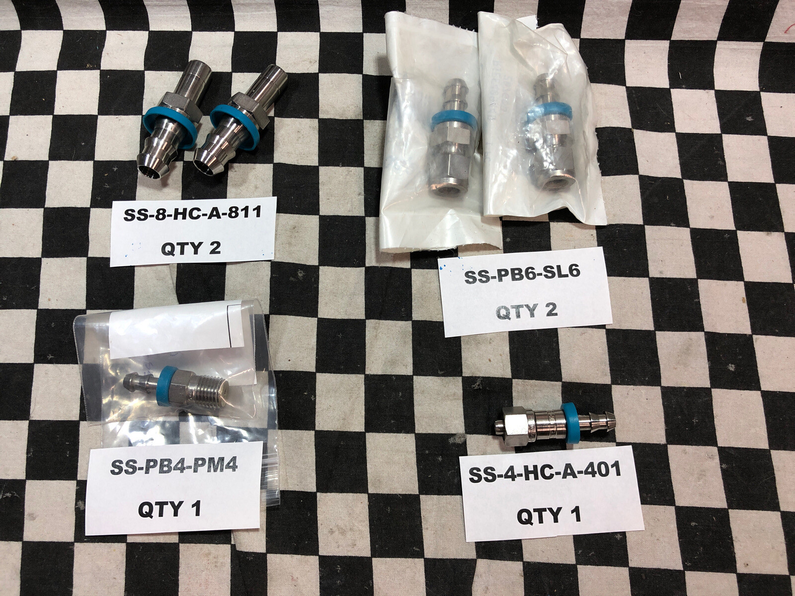 SWAGELOK SS-8-HC-A-811, SS-PB6-SL6, SS-PB4-PM4, SS-4-HC-A-401, LOT OF 7#1327H19