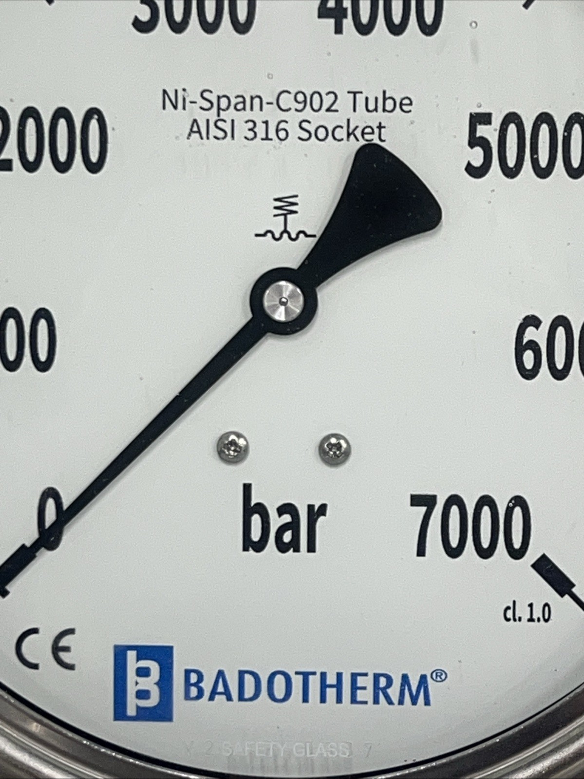BADOTHERM Ni-Span -C902 Tube AISI 316 Spcket Pressure Gauge 6″ DIA