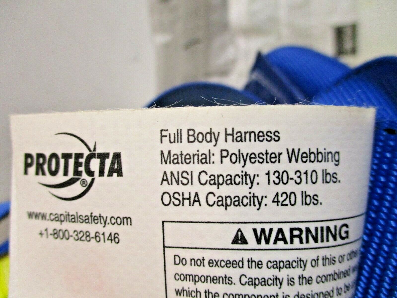 Protecta AB17530-XL Full Body Safety Harness Set XL 130-310Lb Capacity.
