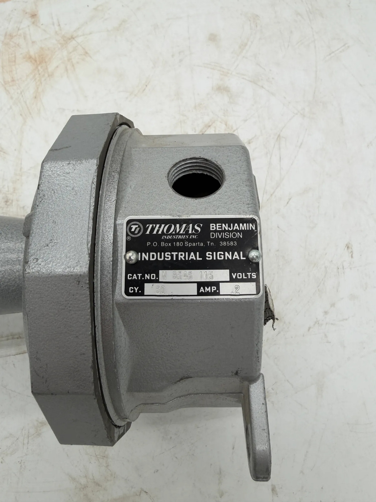 THOMAS INDUSTRIES INC. N 8546 115 INDUSTRIAL SIGNAL HORN 60 CY .2 AMP