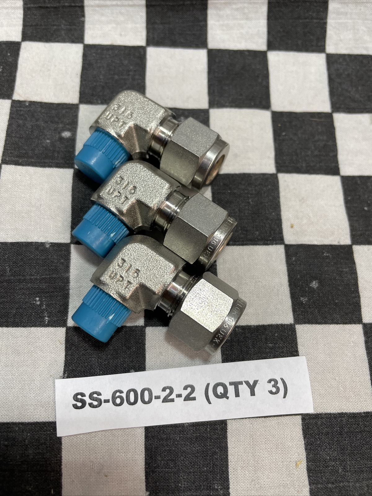 SWAGELOK MALE ELBOW SS-600-2-2, SS-400-2-2, SS-400-8-4, LOT OF 7, SHIPSAMEDAY