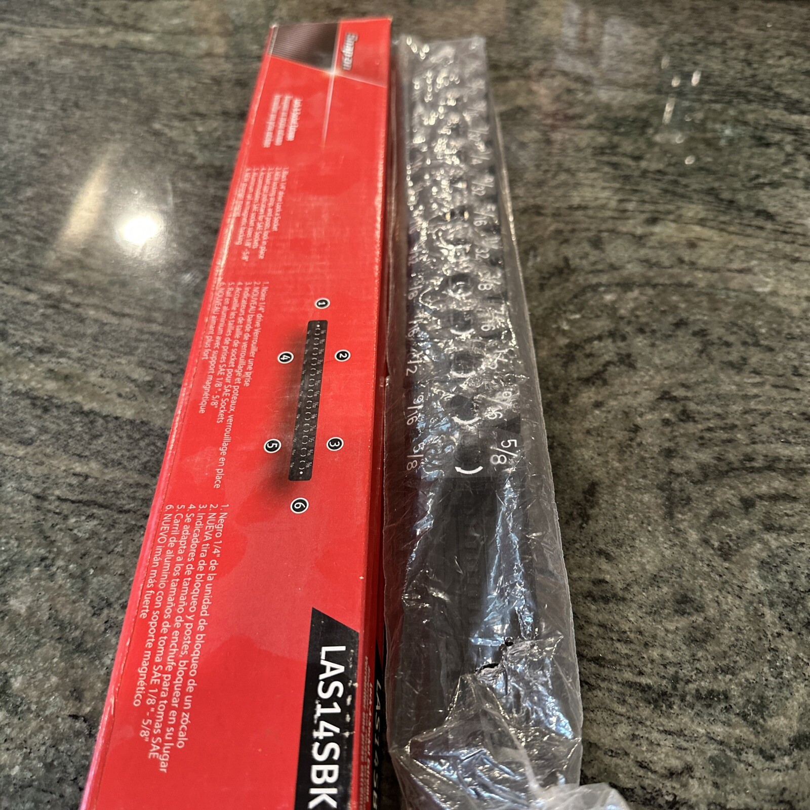Snap On las14sbk lock a socket extreme 1/8-5/8 1/4 drive sae black new
