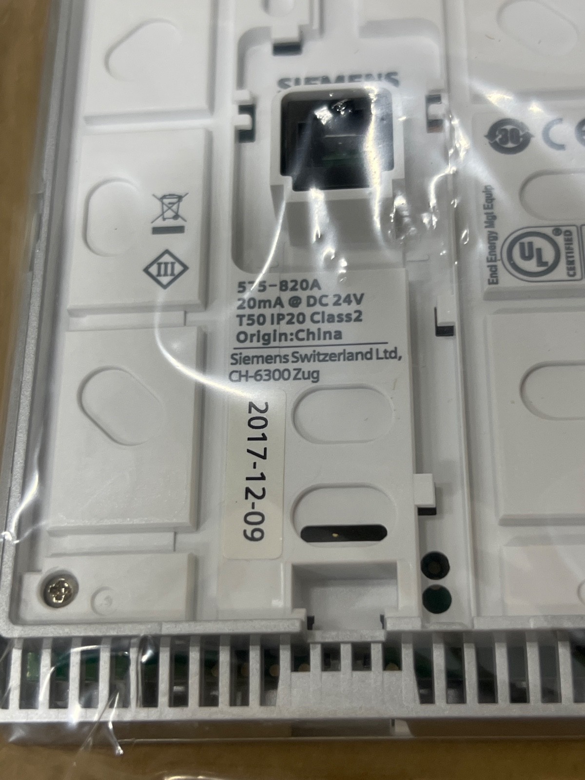 Siemens 575-820A Fume Hood Operator Display