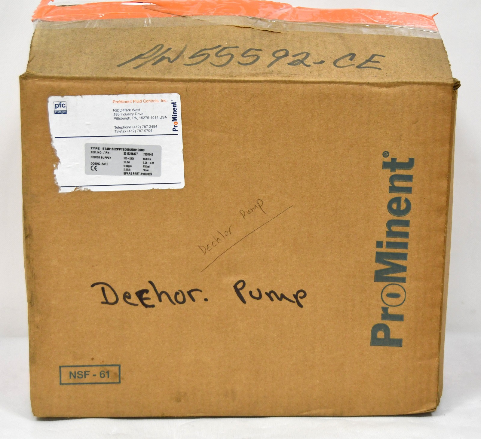 New Prominent BT4B Metering Pump BT4B1602PPT2000UD010000