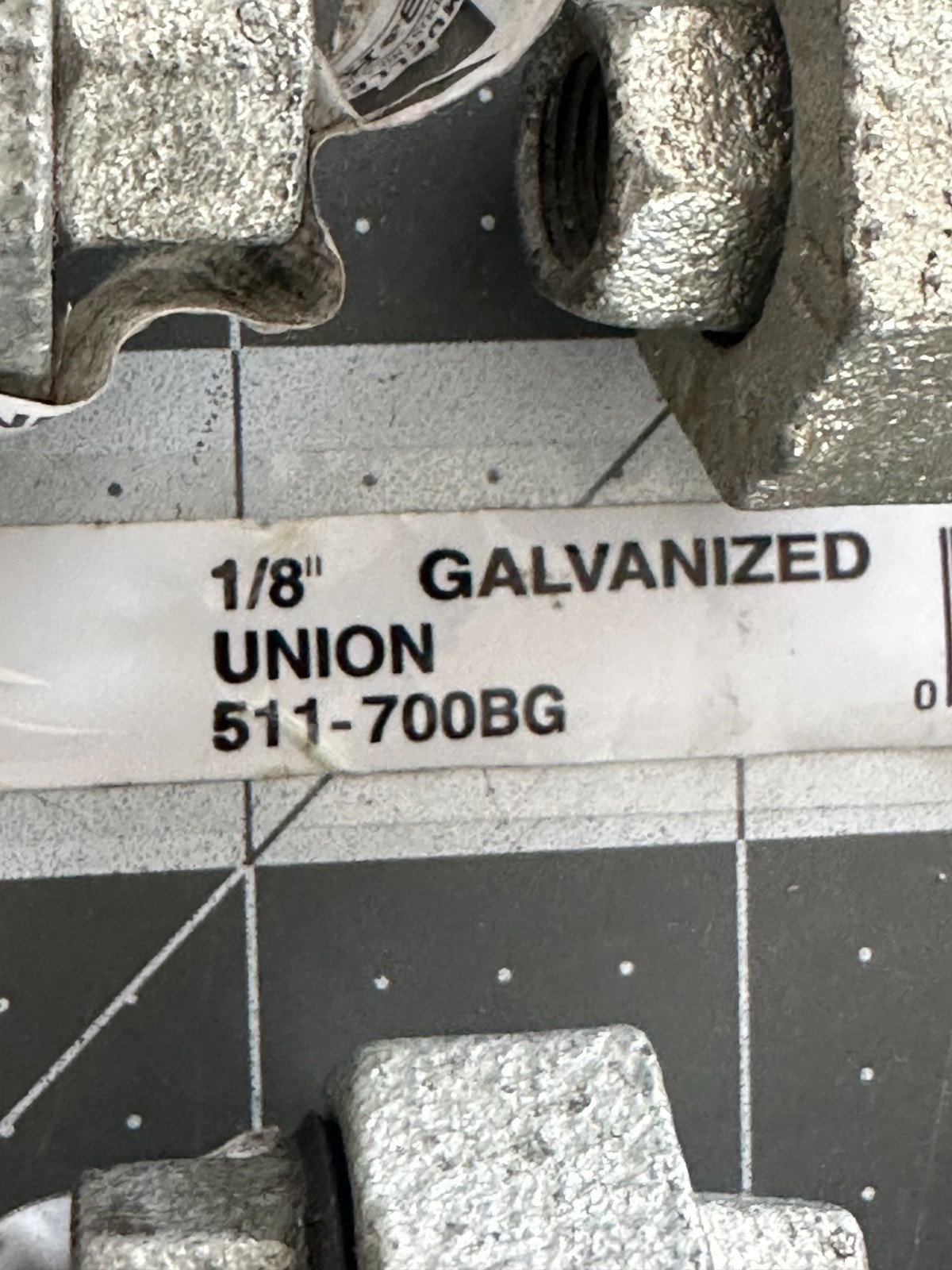 18-PACK LOT B&K Mueller 1/8″ Galvanized Malleable Iron Pipe Union FIP X FIP