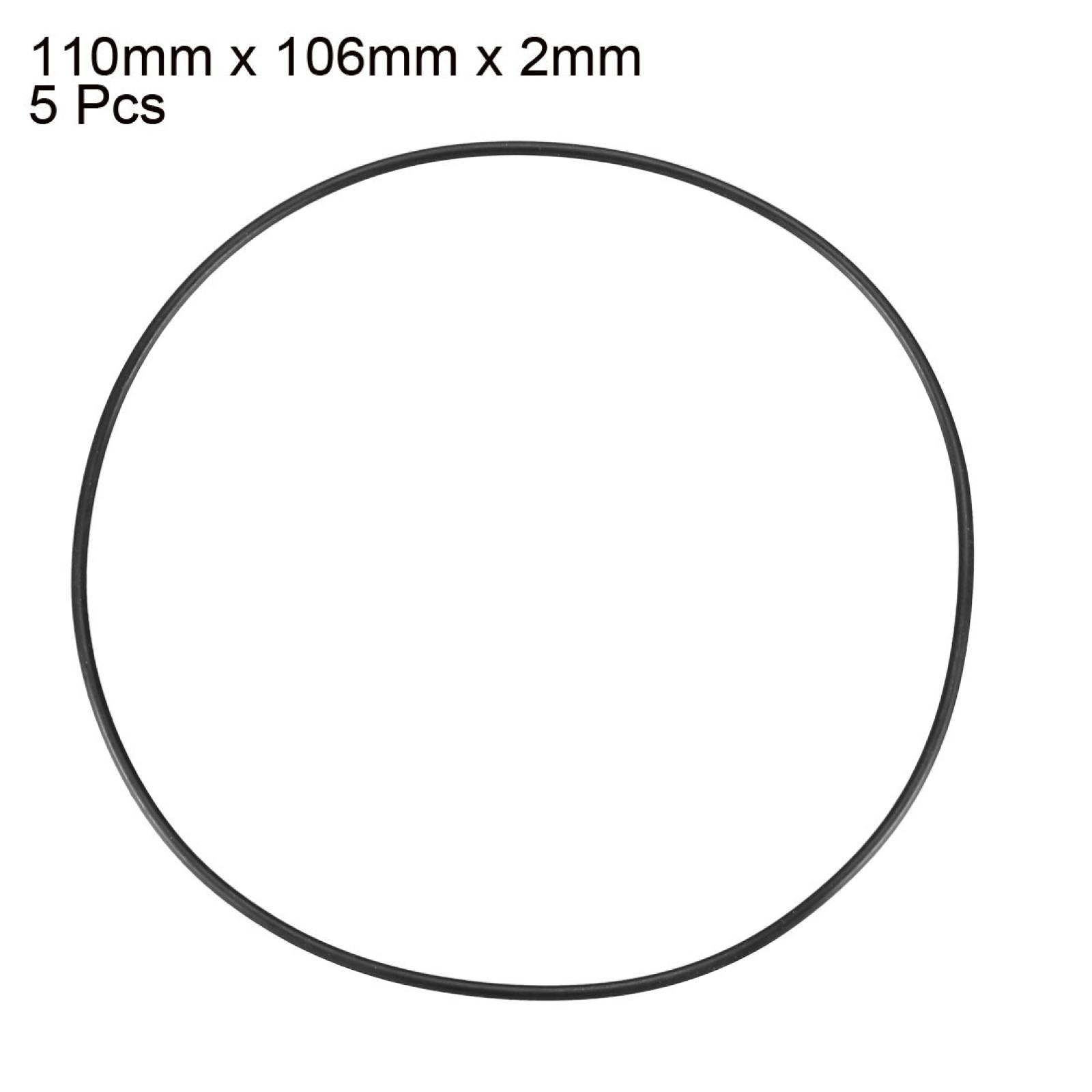 5Pcs Flexible Rubber Oil Seal Filter O Rings 110mm OD 2mm Thickness