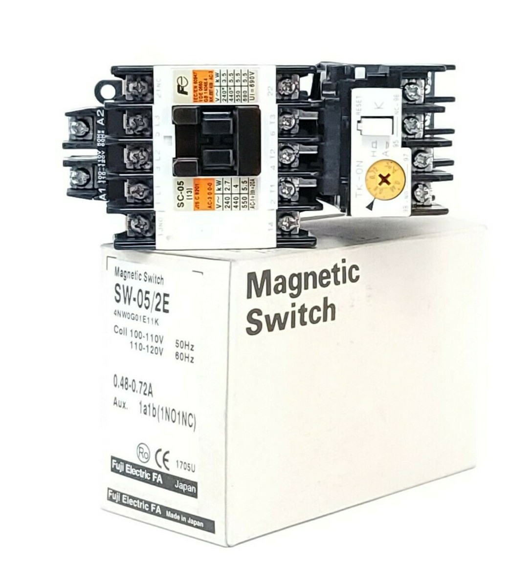 NIB FUJI ELECTRIC 4NW0G01E11K MAGNETIC SWITCH SW-05/2E, 0.48-0.72A