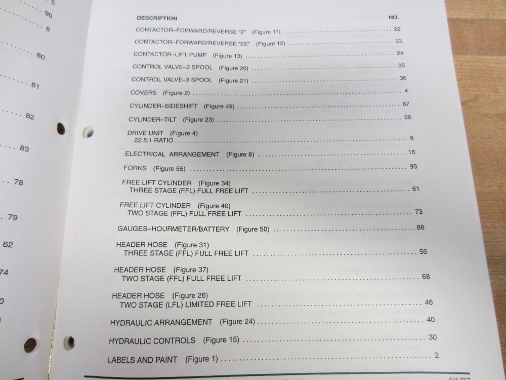Hyster W20 25 30 40XTC Parts Manual Walkie High Lift 897977 (A454)