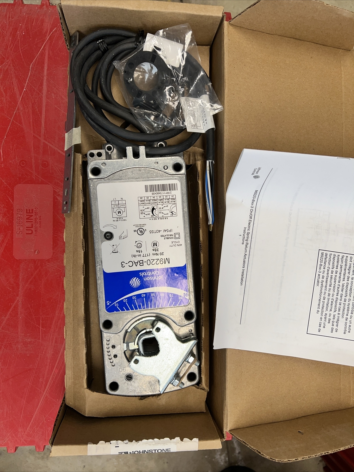 Johnson Controls M9220-BAC-3 /Johnstone Supply L47-122 Actuator