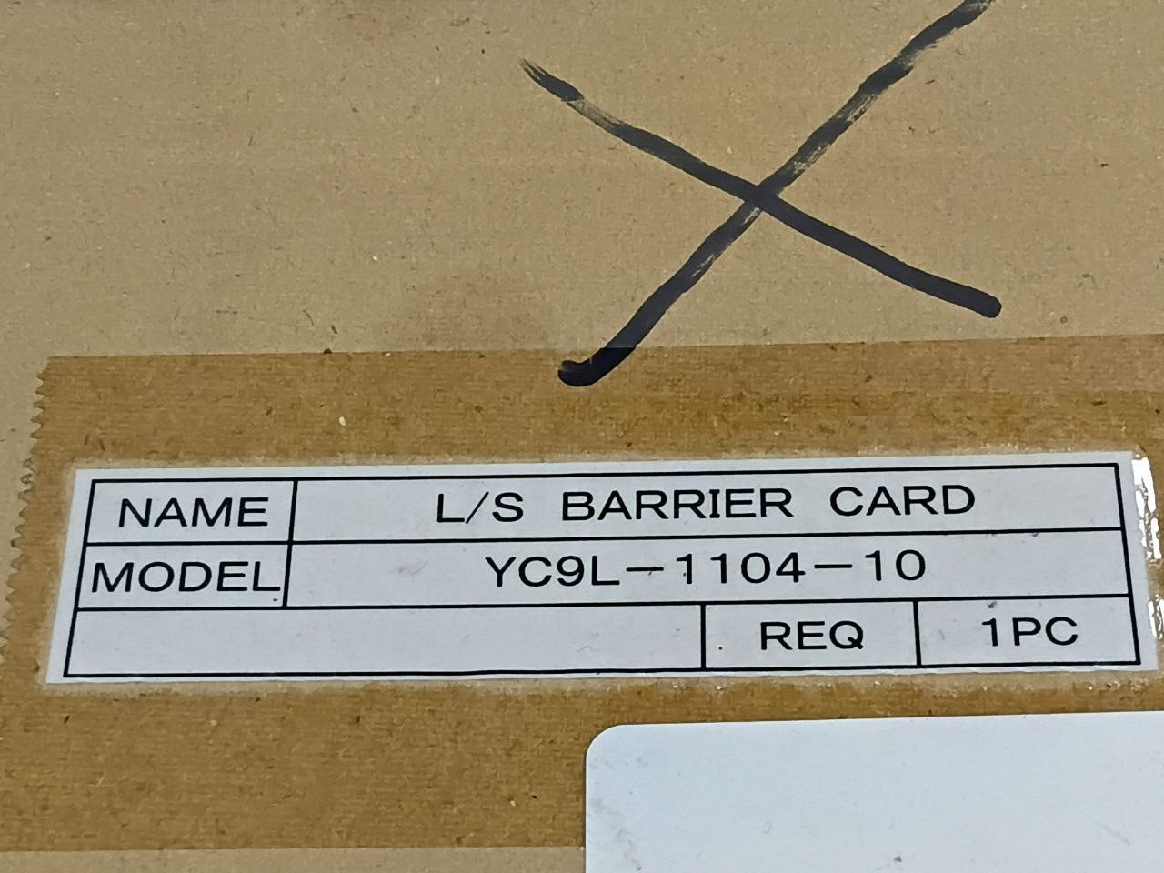 Yuken YC9L-1104-10 L/S Barrier Card P/n D-42821-1