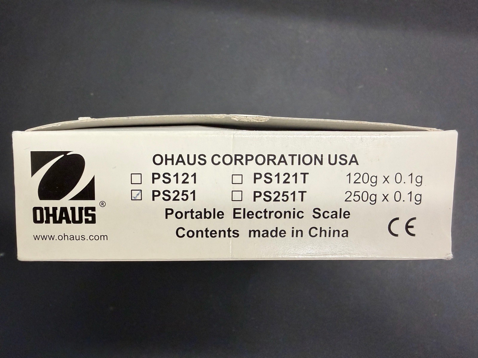 OHAUS PS251 Portable Scale,Plastic Pltfrm,250g Cap. 15X597