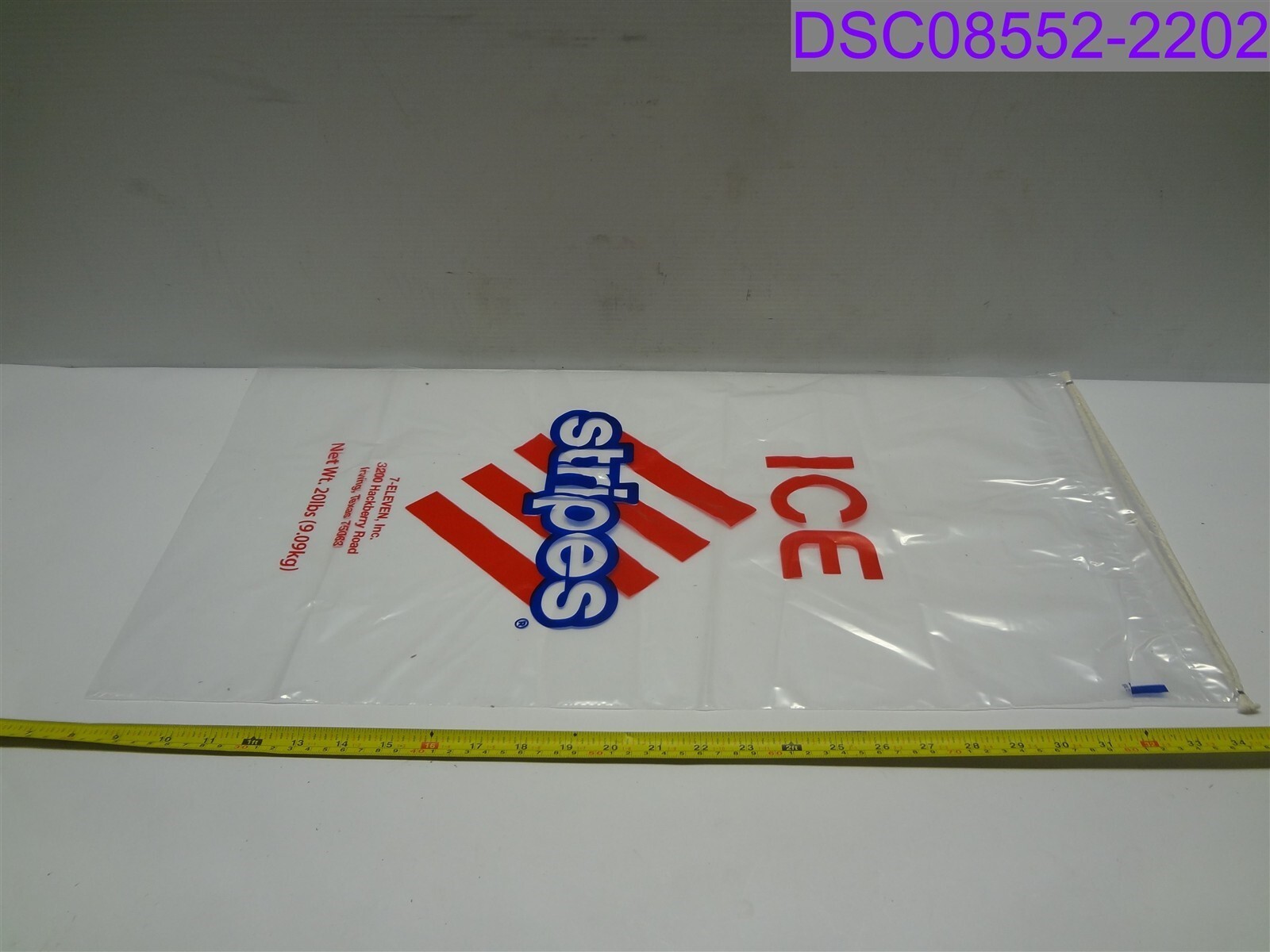 Qty = 250: Stripes 20lb Ice Bags 14″ x 28″ P/N TSN0010-0068G