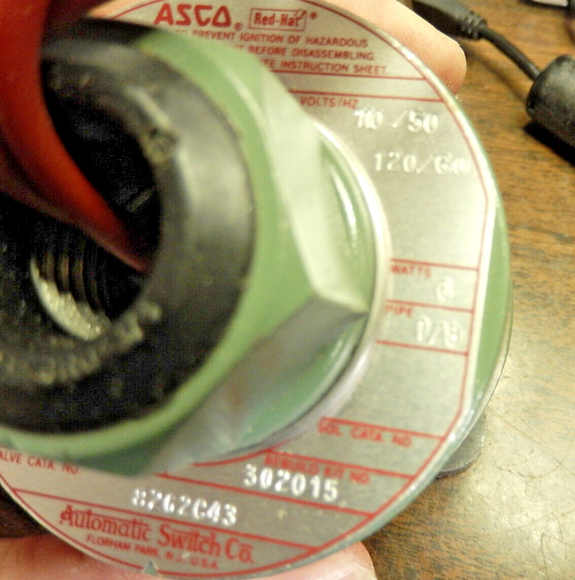 { NOS ASCO 8262C43 SOLENOID VALVE 120V COIL 6W 1/8”
