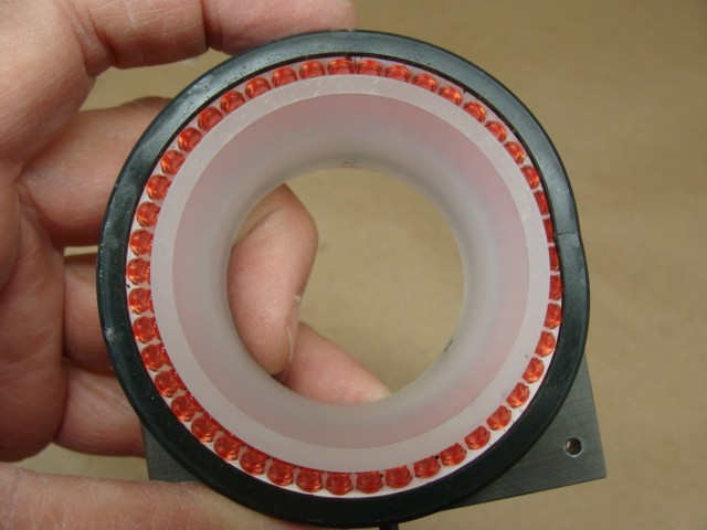 CCS INC LED MACHINE VISION LIGHT RING RED LDR2-74RD-LA 12V (CRACKED HOUSING)