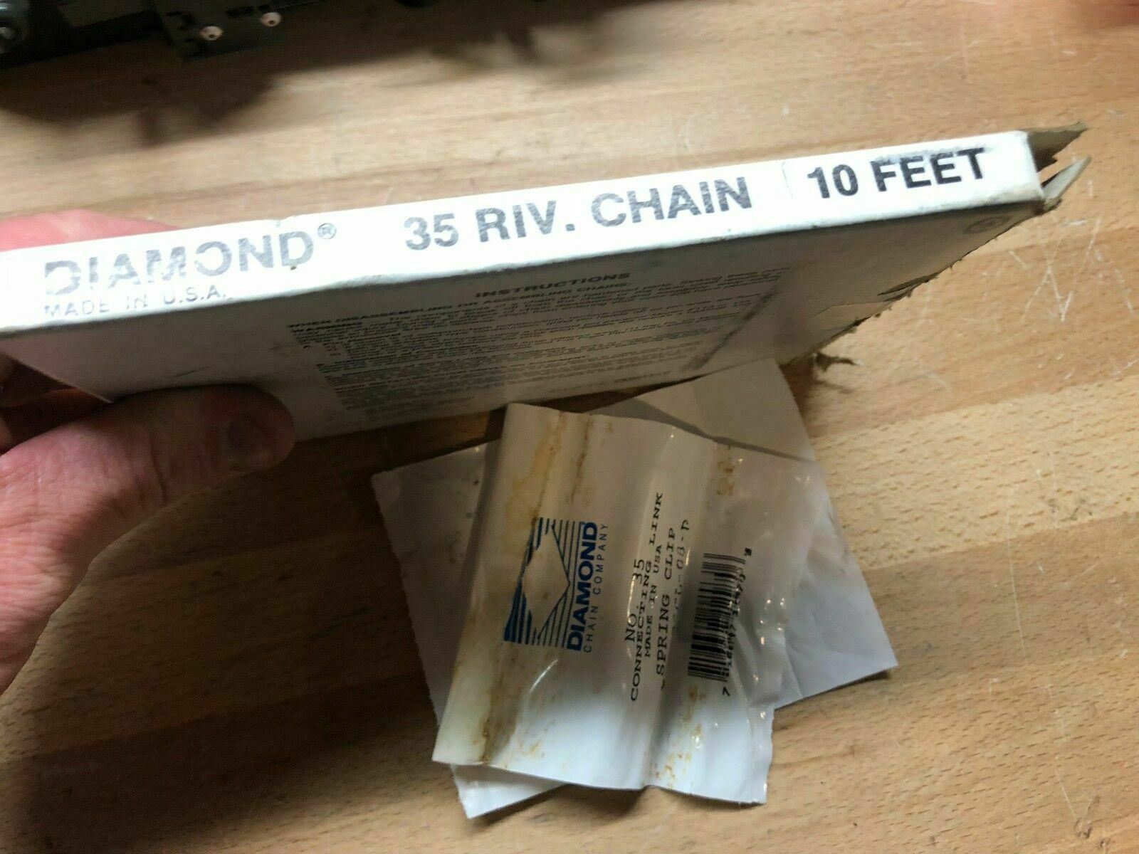 DIAMOND X-128203-010 ROLLER CHAIN 35-3 RIV 10FT 3/8″ PITCH NEW