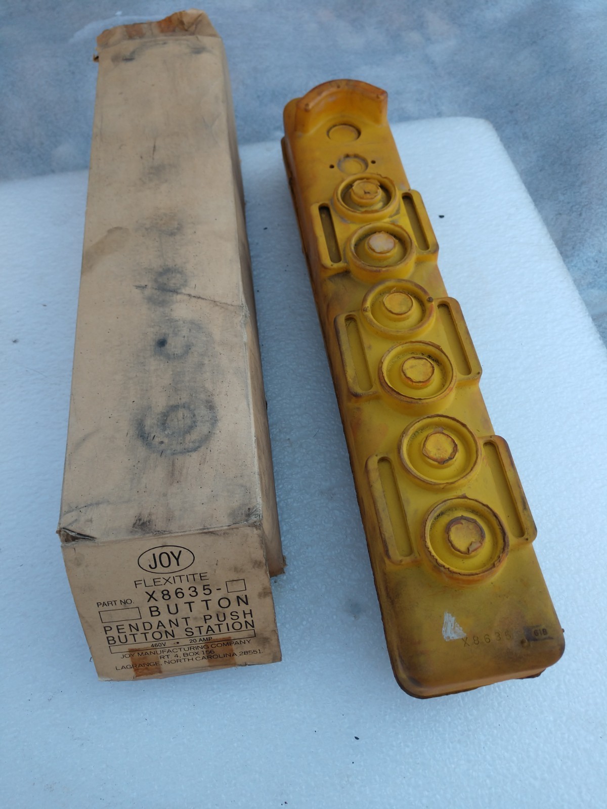 Joy Flexitite X8635 6 button crane control pendant BRAND NEW NOS
