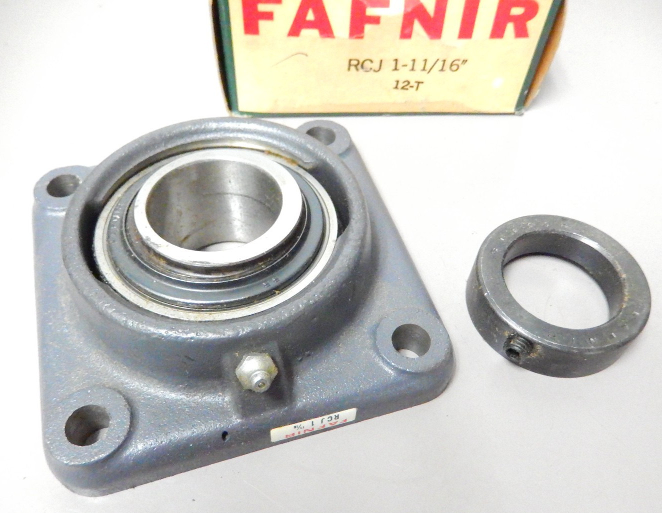 Fafnir RCJ 1 11/16 Flange Bearing 4 Bolt Mount With Collar 1-11/16″ Bore