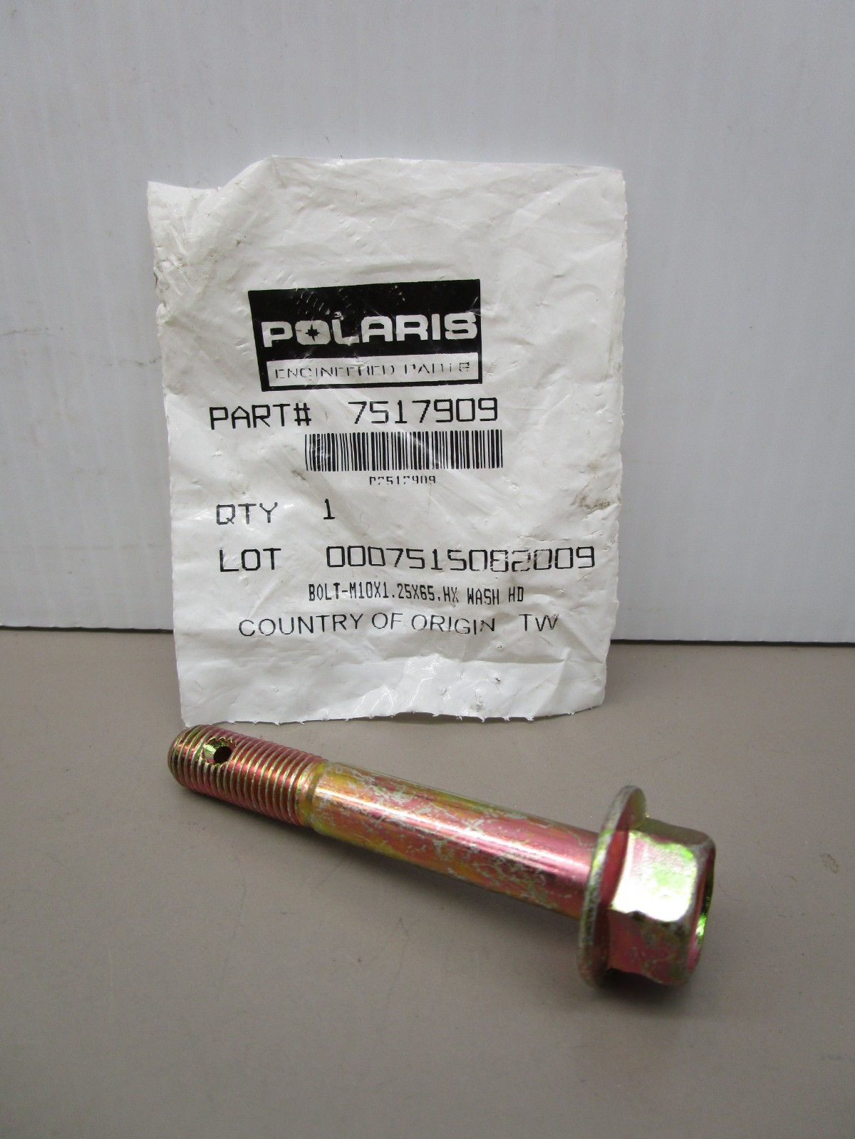 OEM Polaris 7517909 Flange Bolt M10x1.25×65 Ranger UTV