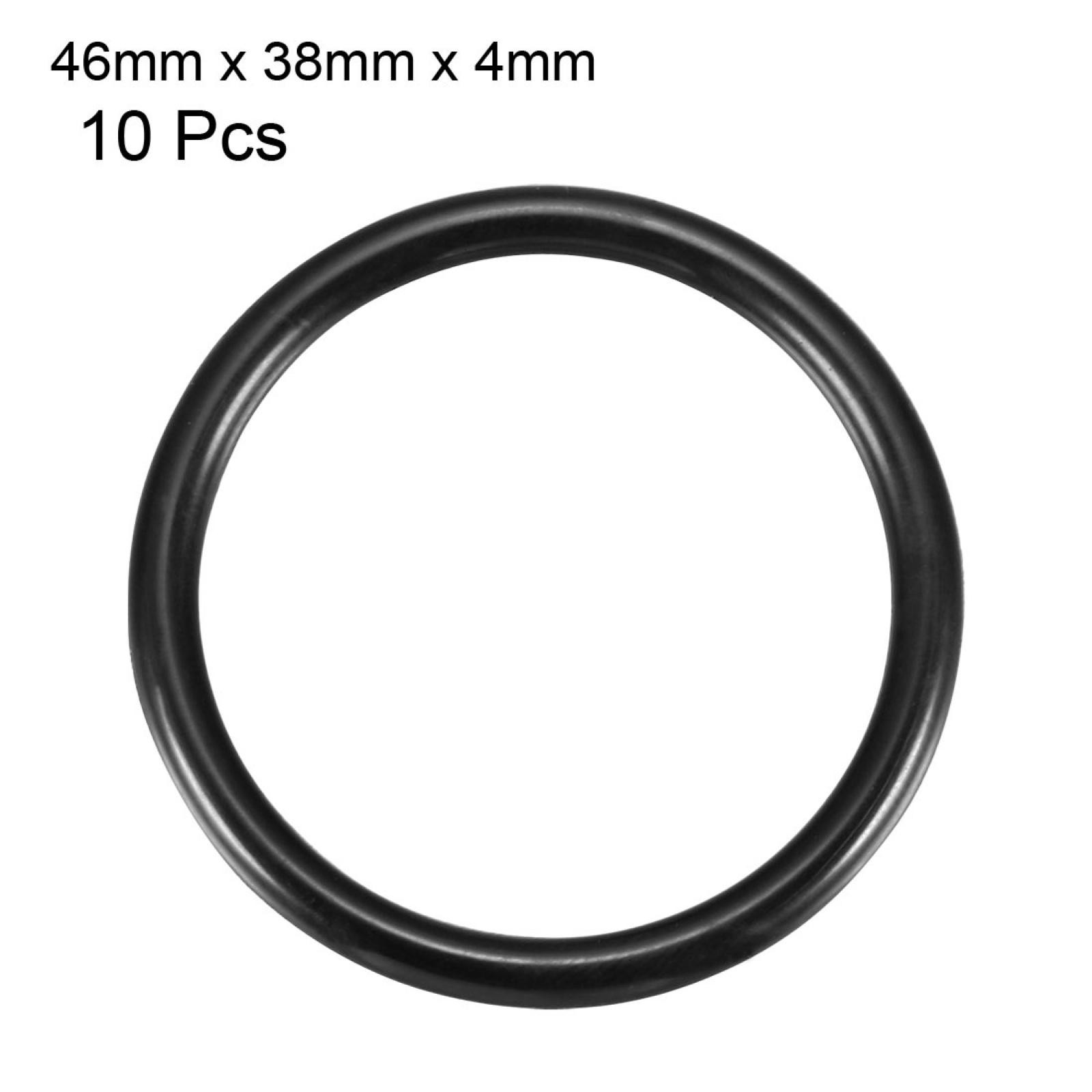 10pc 46mmx38mmx4mm Mechanical Rubber O Ring Oil Seal Gaskets Black