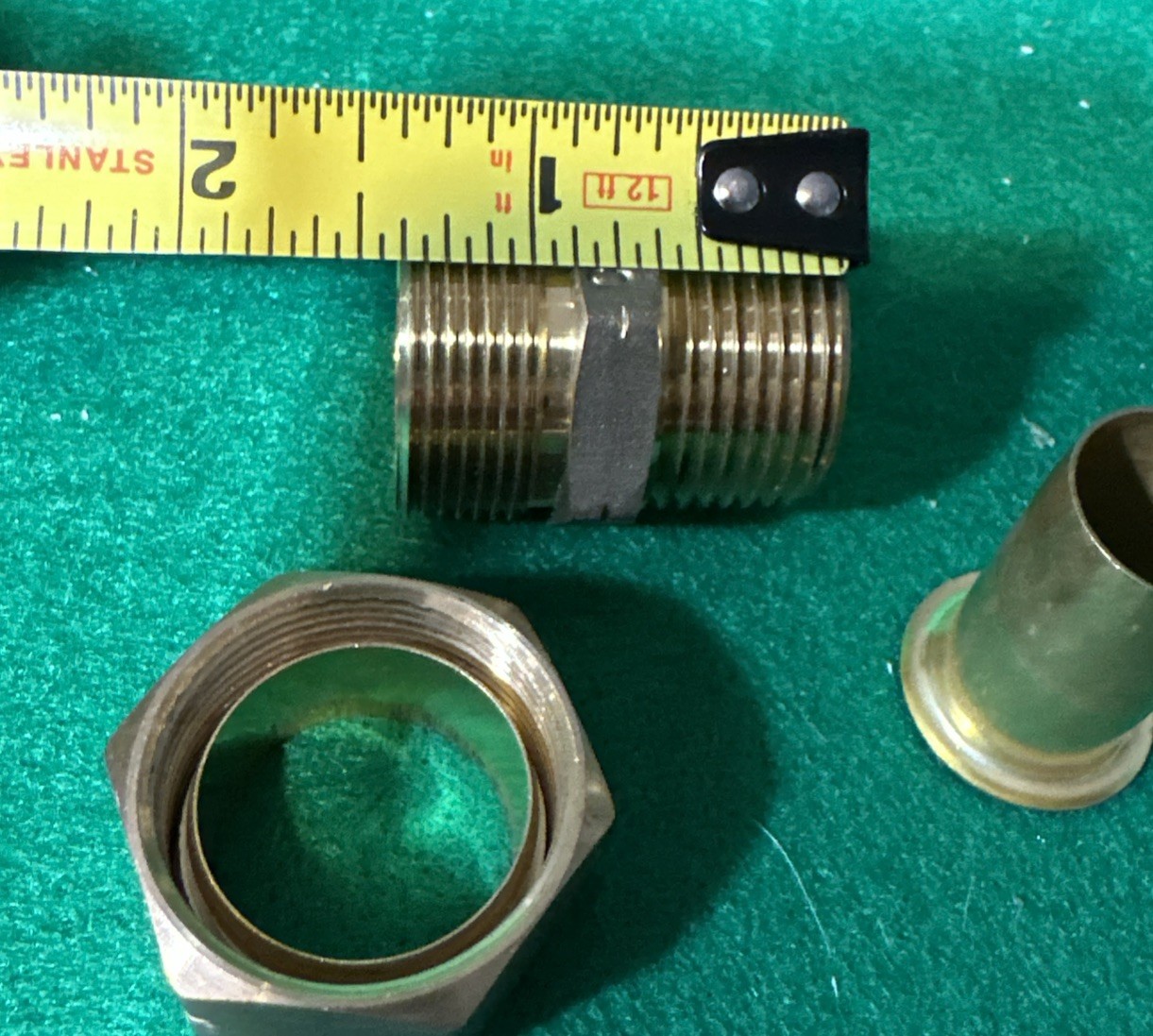 2 – Brass 68-14-16X 7/8 x 1 in. OD Tube x MIP Brass Compression Union