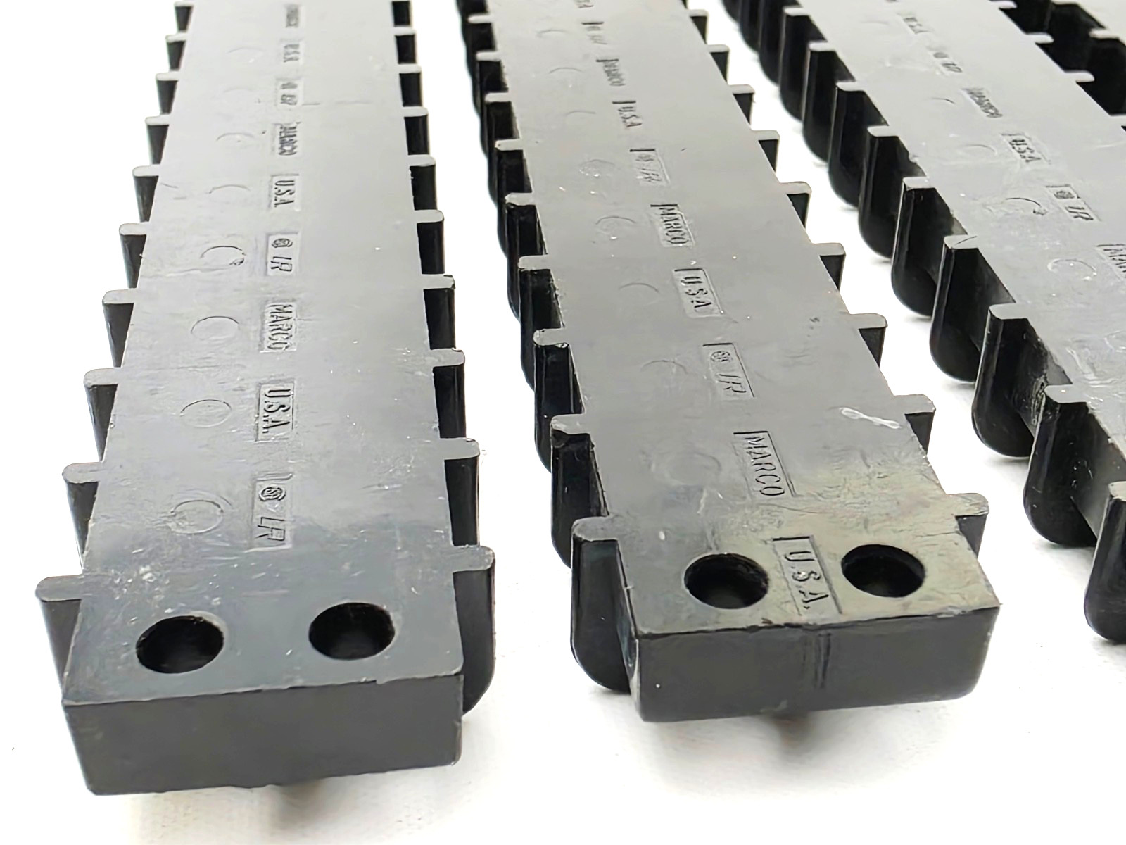 Lot of 10 Marco Dual Row 16 Position Screw Terminal Strips Blocks Phenolic