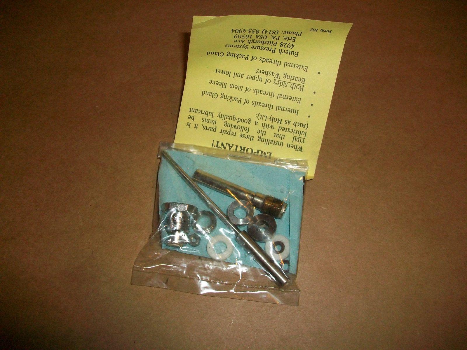 Butech Pressure Systems Repair Kit RK-JSV-P4 NEW
