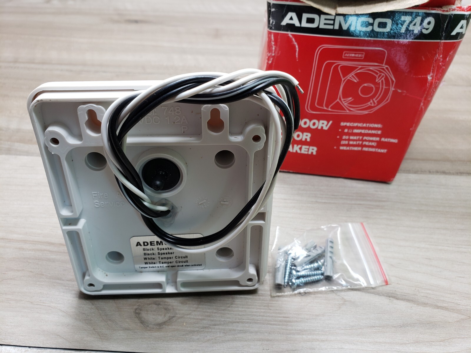 749 Ademco Outdoor/Indoor Speaker, 25W Peak, Weather Resistant