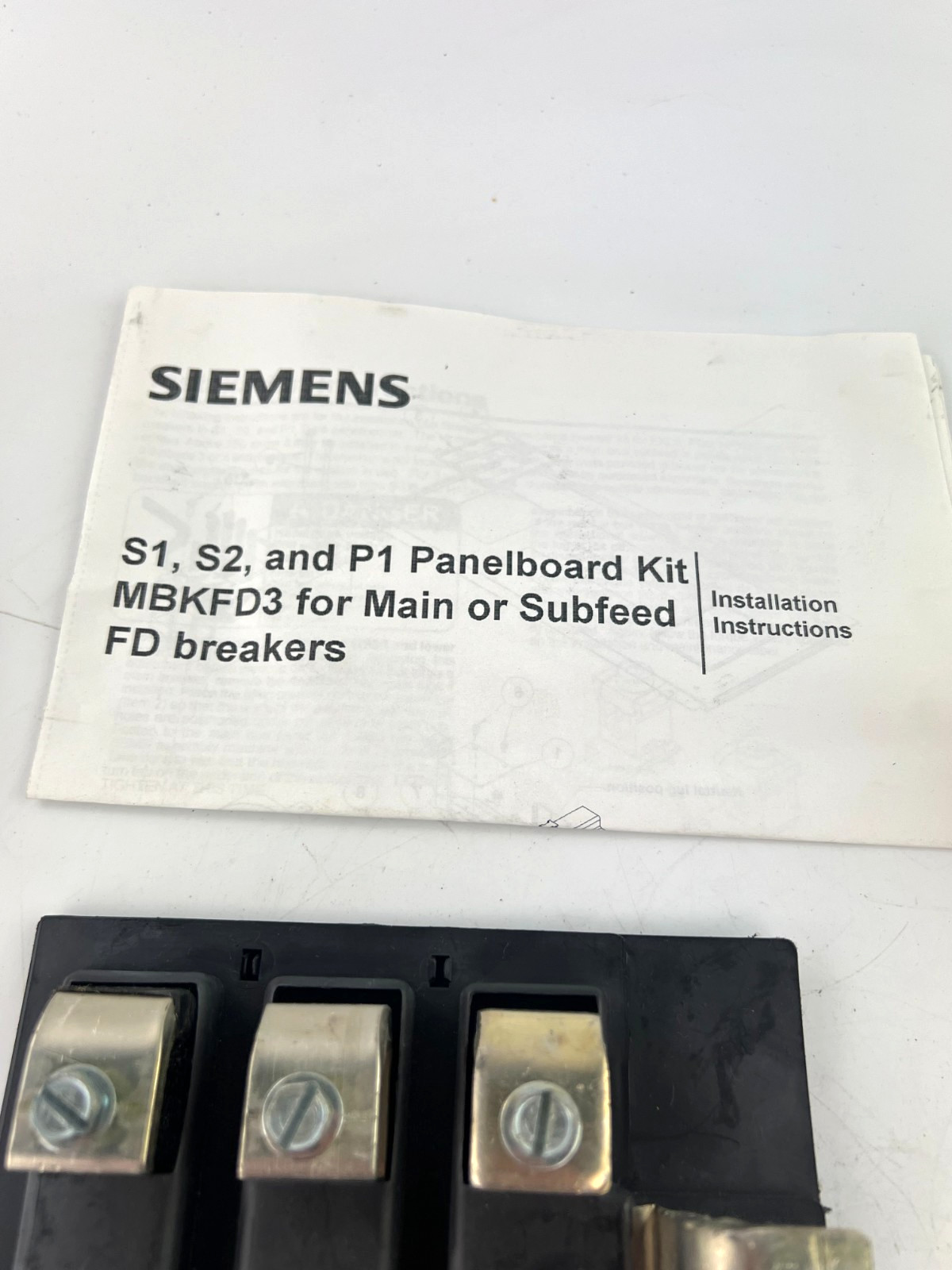 Siemens MBKFD3A Main Mounting Hardware Breaker Kit FXD FD HFD 250A 3P — READ