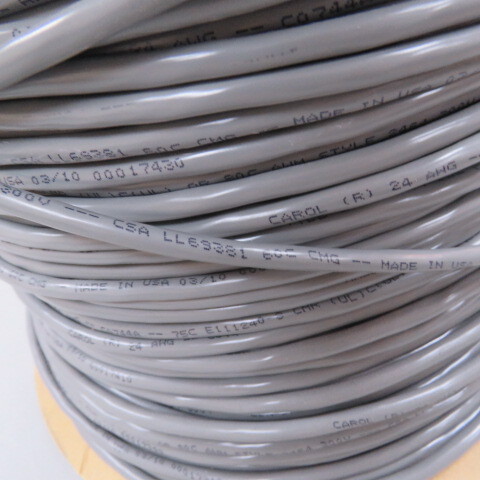 CAROL CO744A Qty of 900 per Lot 8C 24AWG SHLD GRY, PARTIAL SPOOL OF APPROX 900