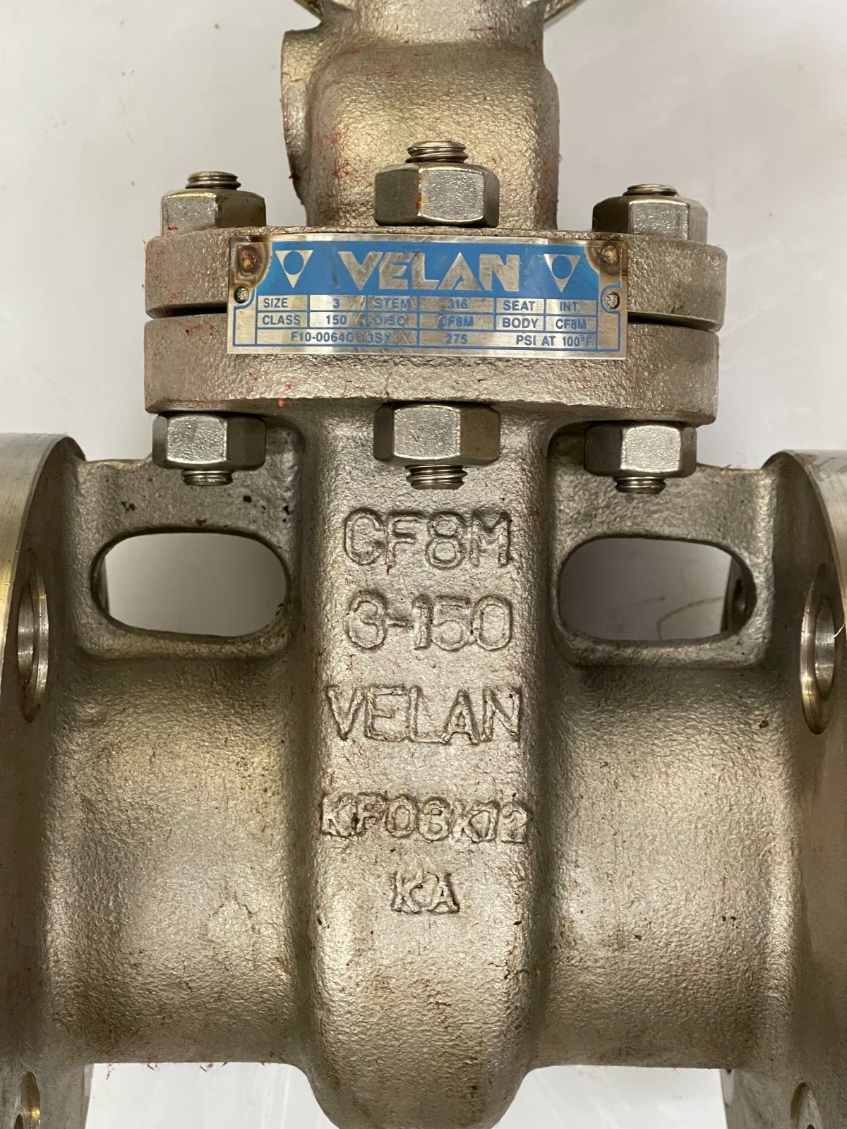 VELAN F12-0064C-13SX STAINLESS STEEL CF8M 3-150 MANUAL GATE VALVE