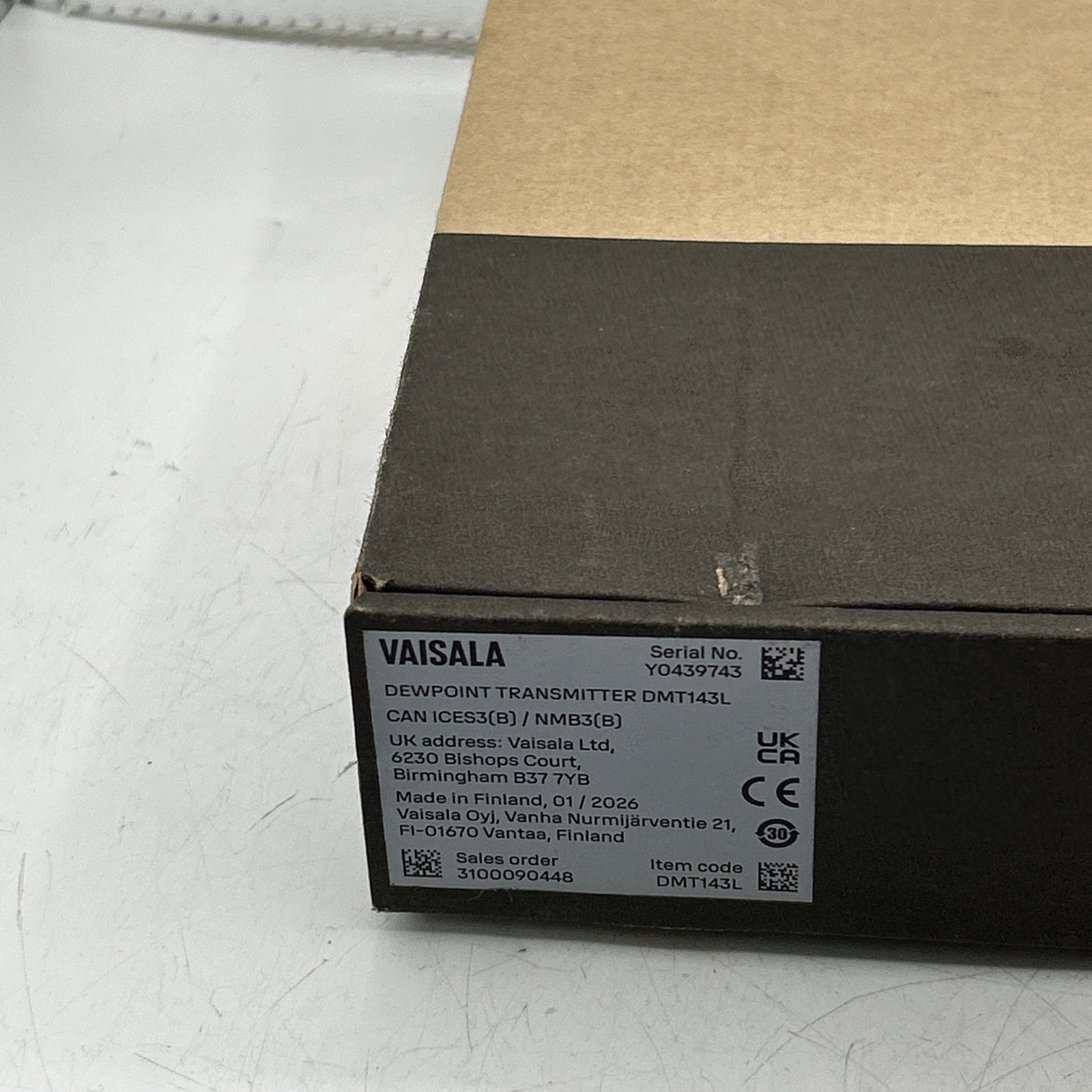 VAISALA D DMT143L L1C1A1B310ASX Dewpoint Transmitter IN BOX WITH PAPERWORK