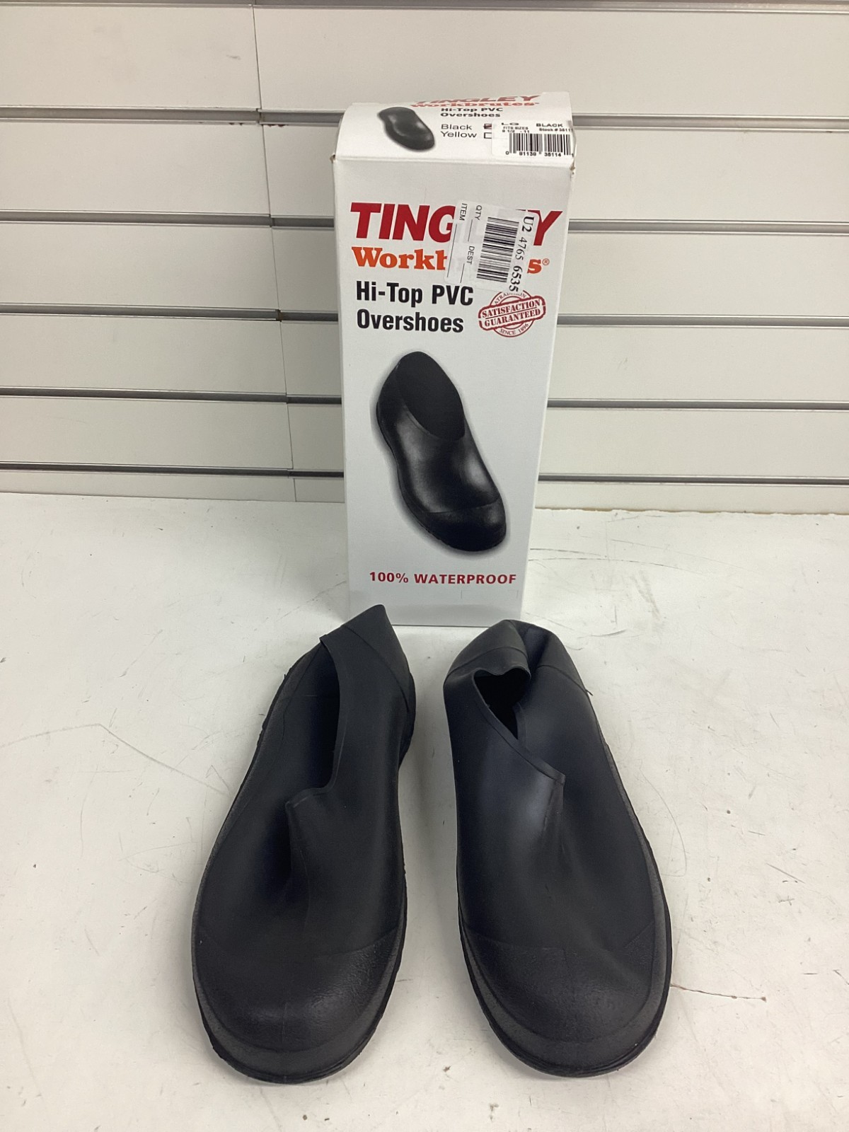 TINGLEY 35111 Overshoe: Ankle Shoe, Plain, Cleated, 9-1/2 to 11 Fits Shoe Size