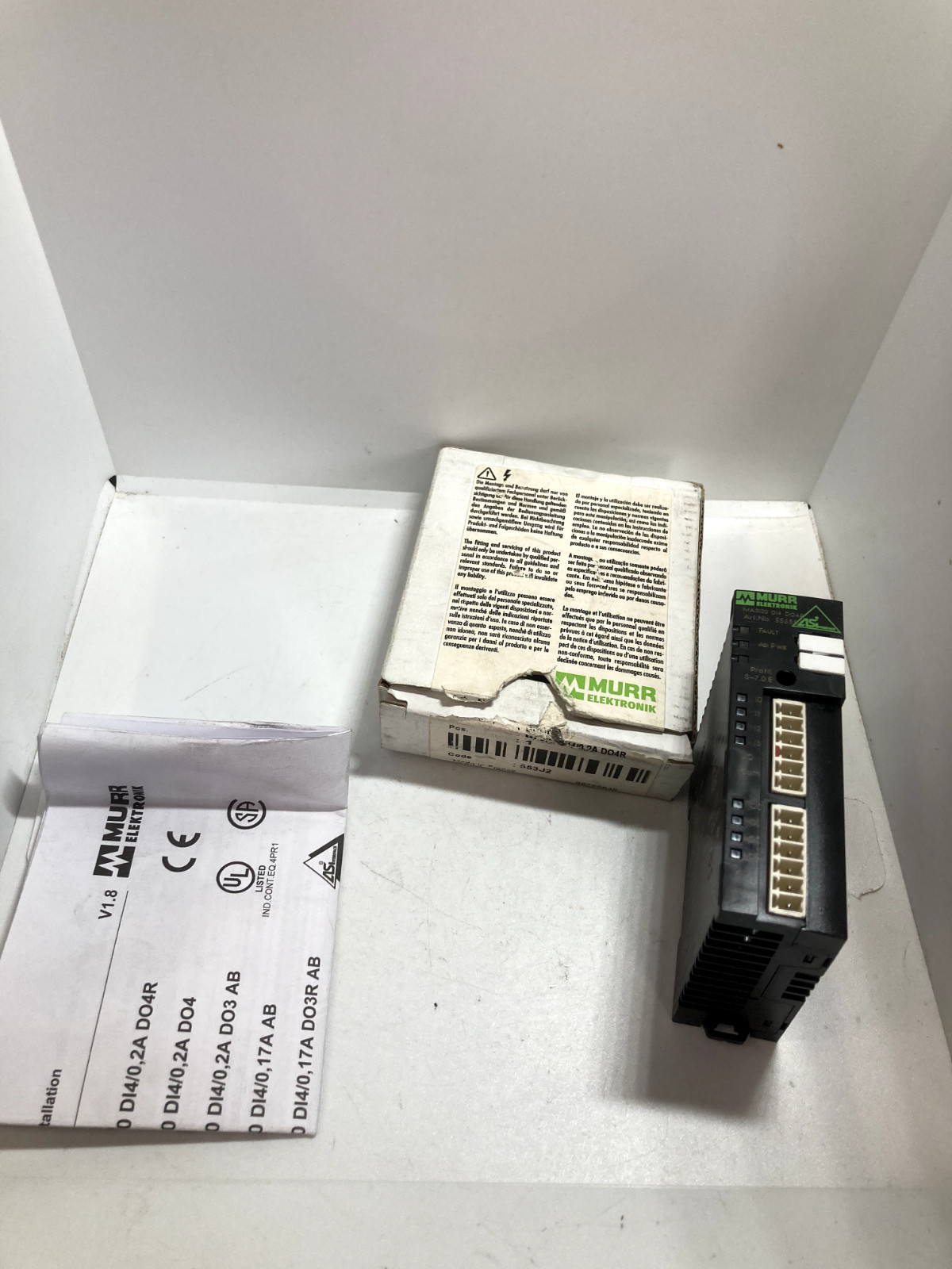 MURR ELEKTRONIK MAS120 D14 DO4R MODULE (55685) 24VDC 200MA NIB