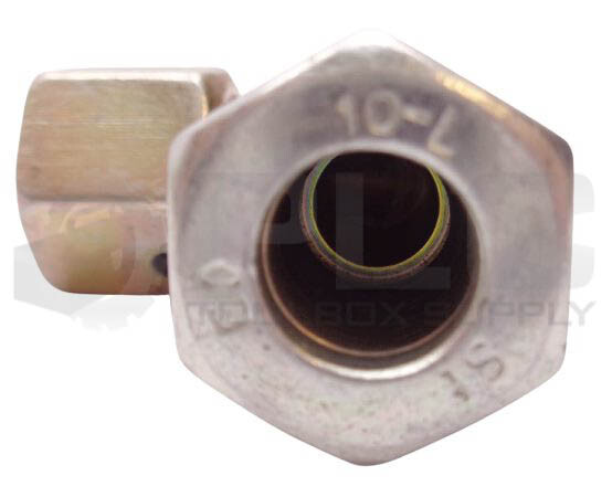 NEW EO/PARKER HYDRAULIC 90° FITTING 3/8″ID, 9/16″ID FM SWIVEL, 10-L NUT