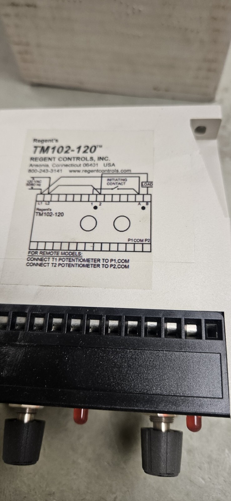 REGENT CONTROLS TM102D5/5S-120 / TM102D5/5S-120