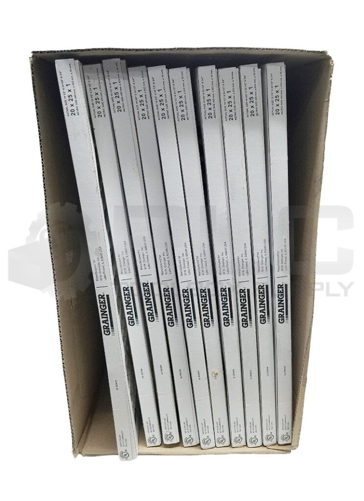 NEW BOX OF 10 GRAINGER AIR HANDLER 5W512 AIR FILTER 20 X 25 X 1 MERV7