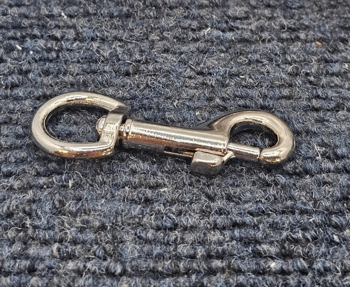 (QTY 10) Swivel Snap Hooks Chrome Finish Stainless Steel Bolt Snap