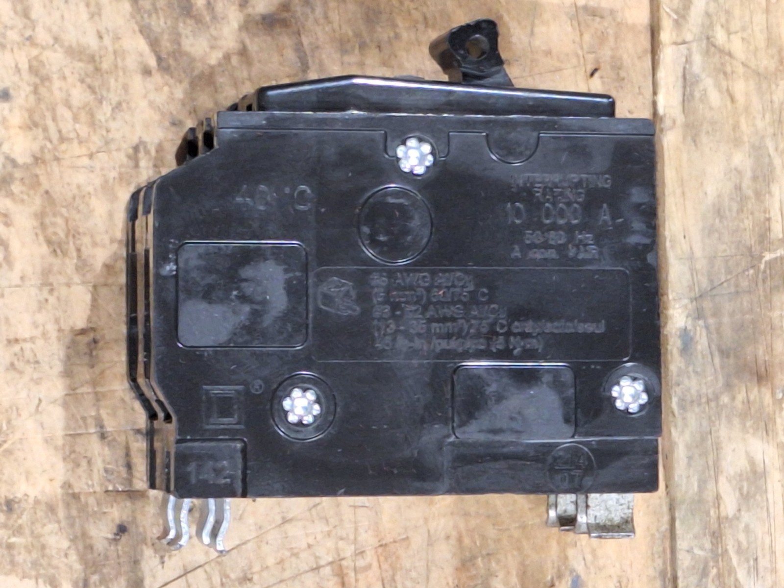SQUARE D QO250 CIRCUIT BREAKER 50A 2P 120/240V 10 kAIC CONTINUITY TESTED