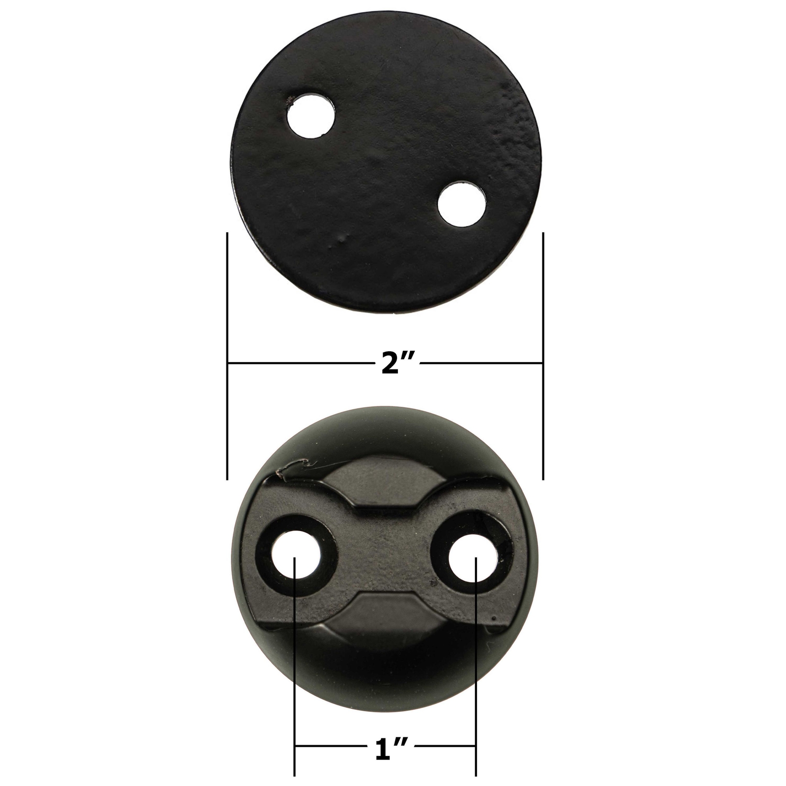 2″ Round Anchor Point Tie Down Kit – Black
