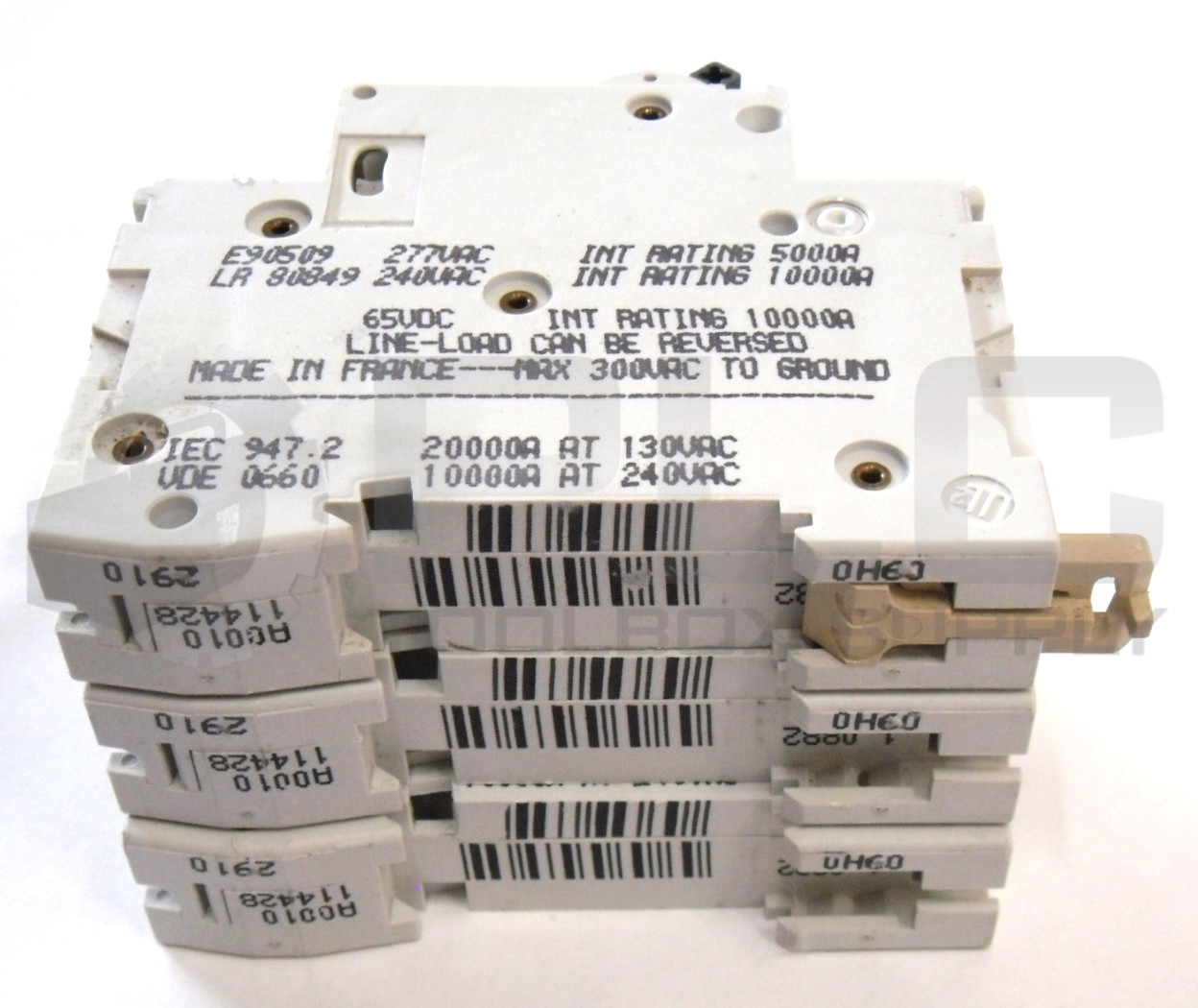 LOT OF 3 MERLIN GERIN C60N 4A-TYPE C CIRCUIT BREAKER 277VAC
