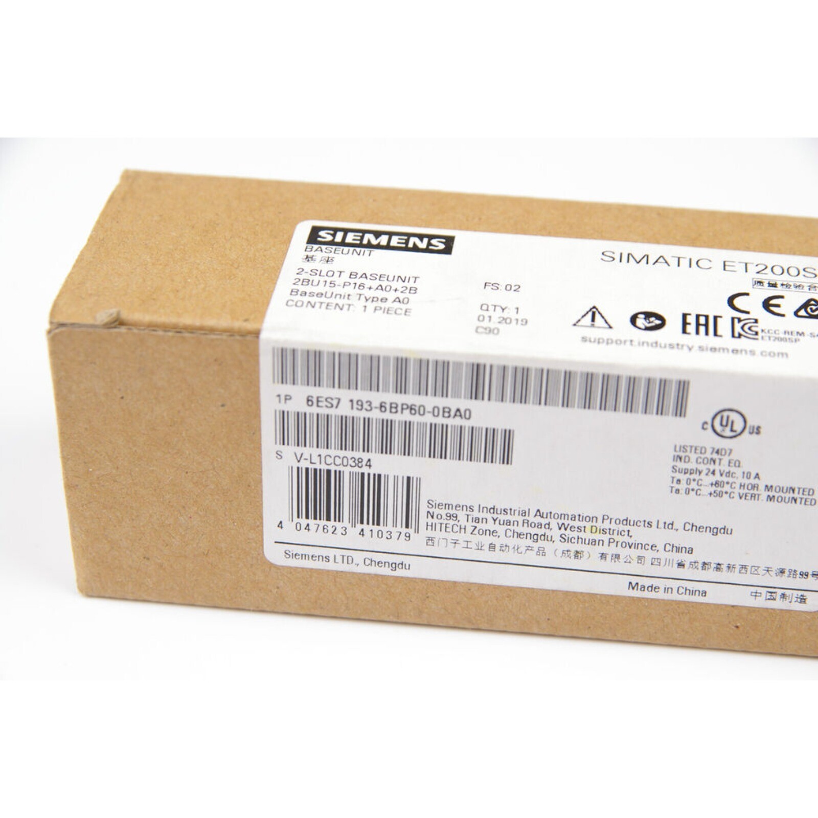 New Siemens 6ES7193-6BP60-0BA0 SIMATIC ET 200SP 6ES7 193-6BP60-0BA0