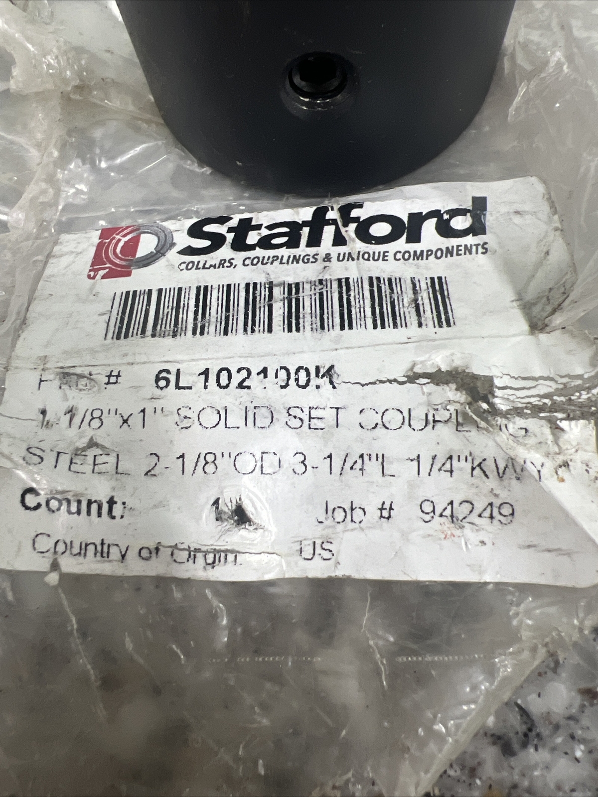 Stafford 6L102100K Solid Set Coupling Steel