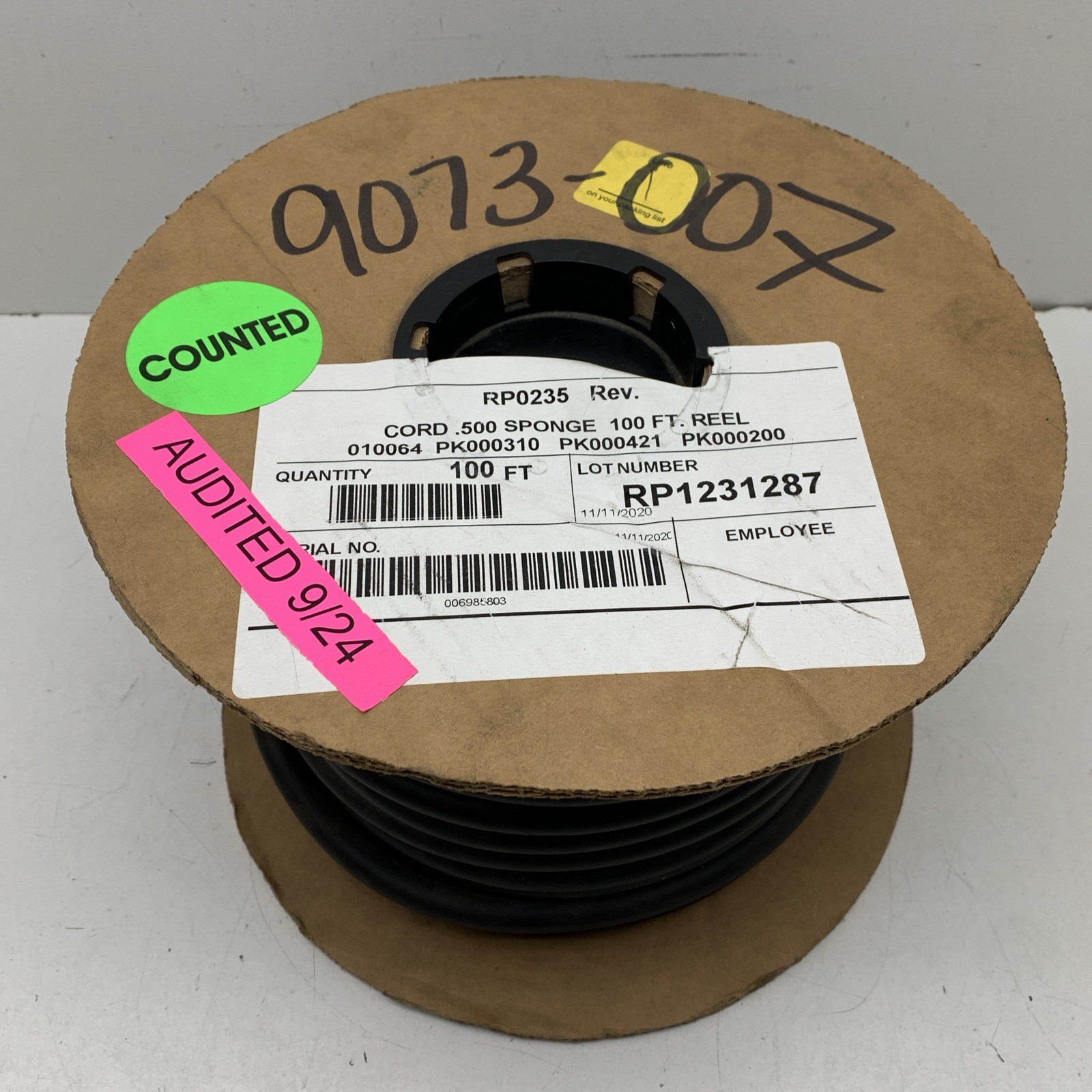 10ft Sponge Round Rubber Cord Weatherstrip 0.500″ 1/2″ Diameter Round